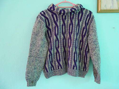 Vintage Purple Cowl Neck Jersey (Small)